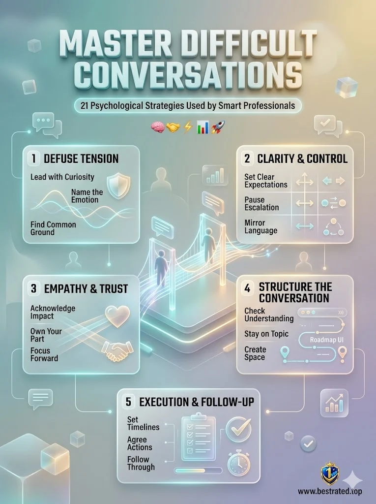 Master Difficult Conversations: 21 Psychological Strategies for Professional Success - visual detail 1
