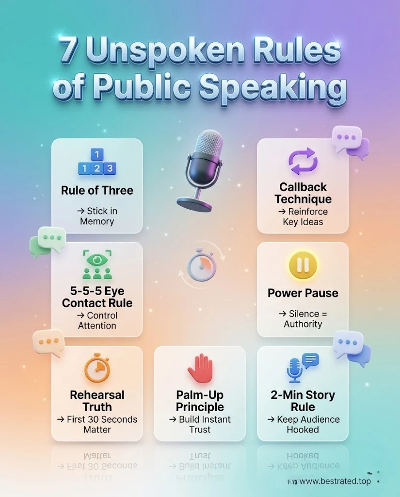 Mastering Public Speaking: 7 Unspoken Rules, Body Language Secrets & Storytelling Hacks to Captivate Any Audience - visual detail 1