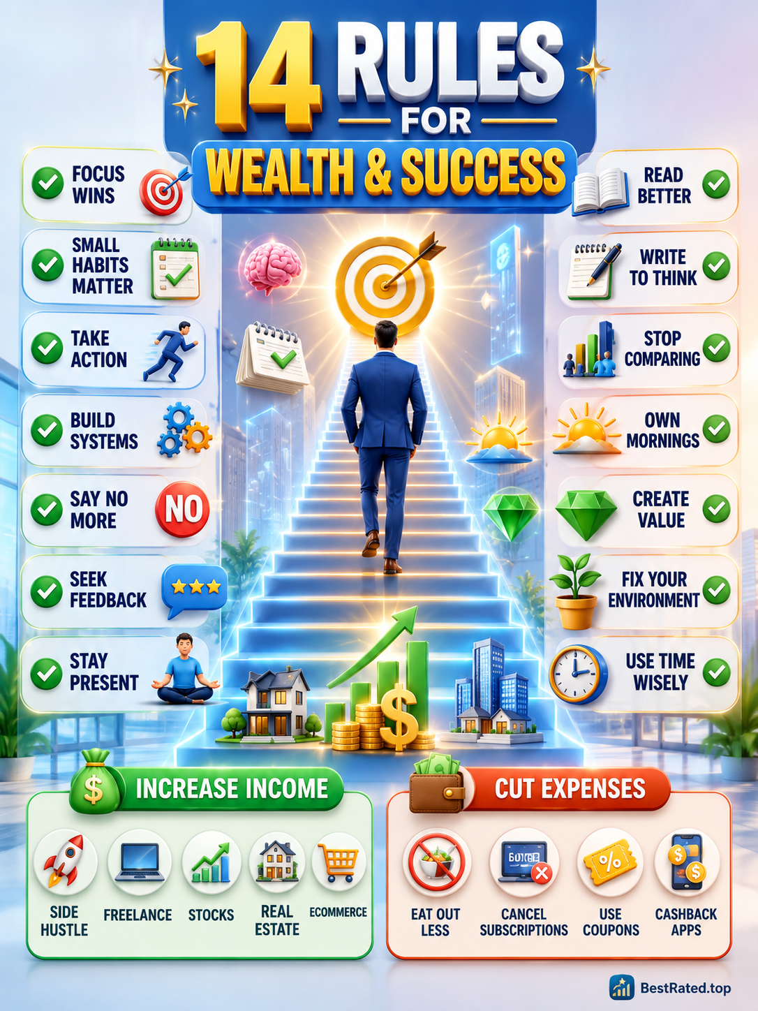 14 Life-Changing Rules to Build Wealth, Master Focus, and Achieve Lasting Success - visual detail 1