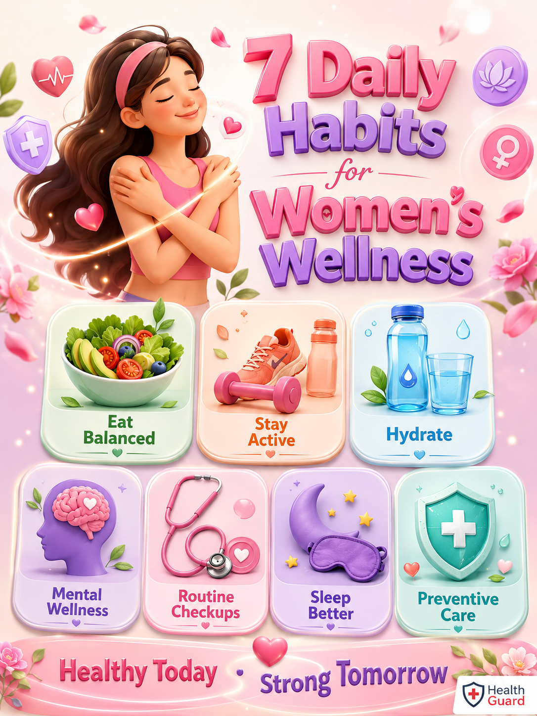 🌸 Essential Women’s Health Tips: 7 Daily Habits for a Healthier & Happier Life 💖 - visual detail 1