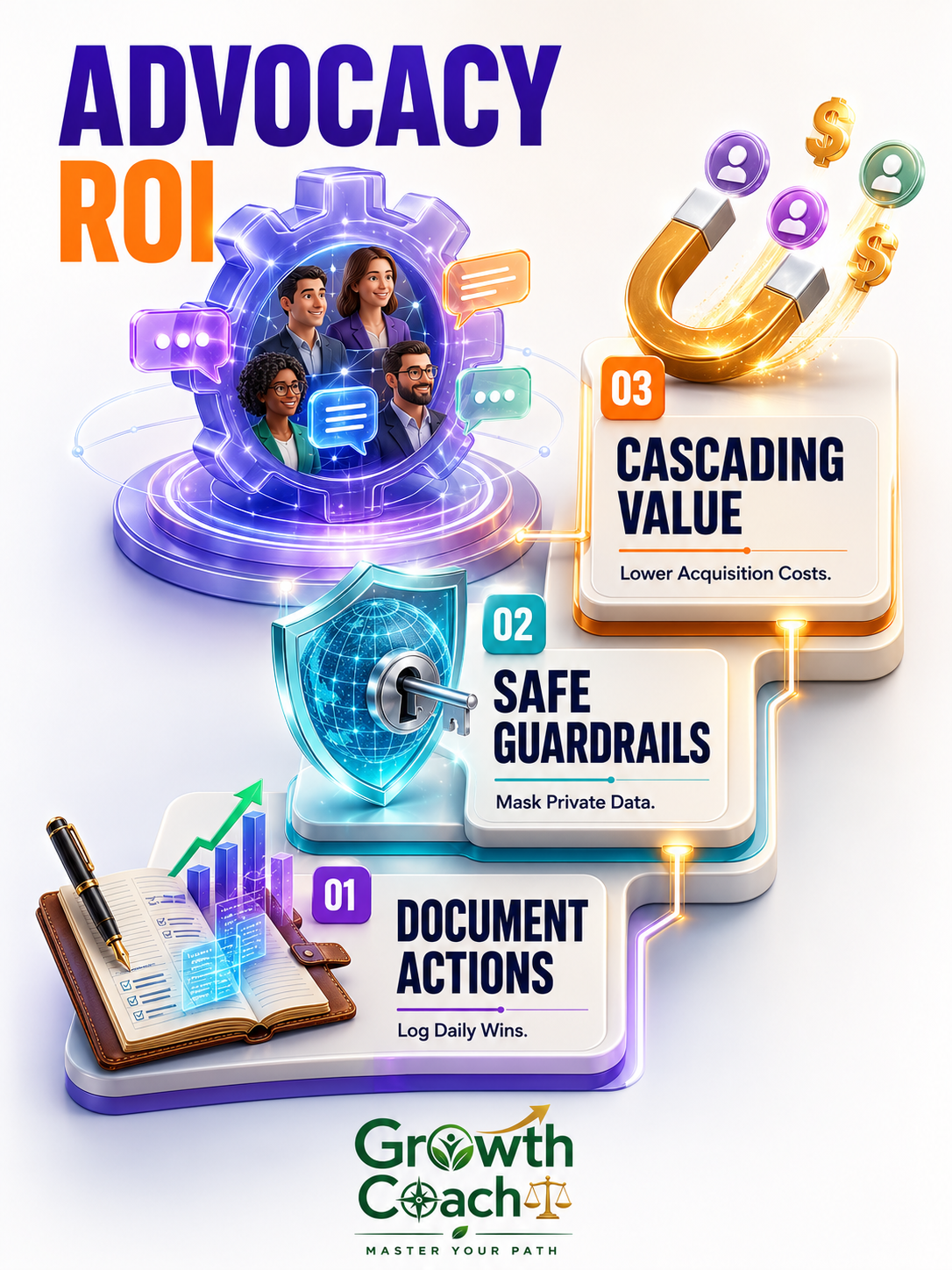 Employee Thought Leadership Strategy: Advocacy ROI Blueprint for Organic Brand Growth | Professional Business Infographic Unlock Explosive Growth: Your Ultimate Employee Thought Leadership Branding Strategy - visual detail 1