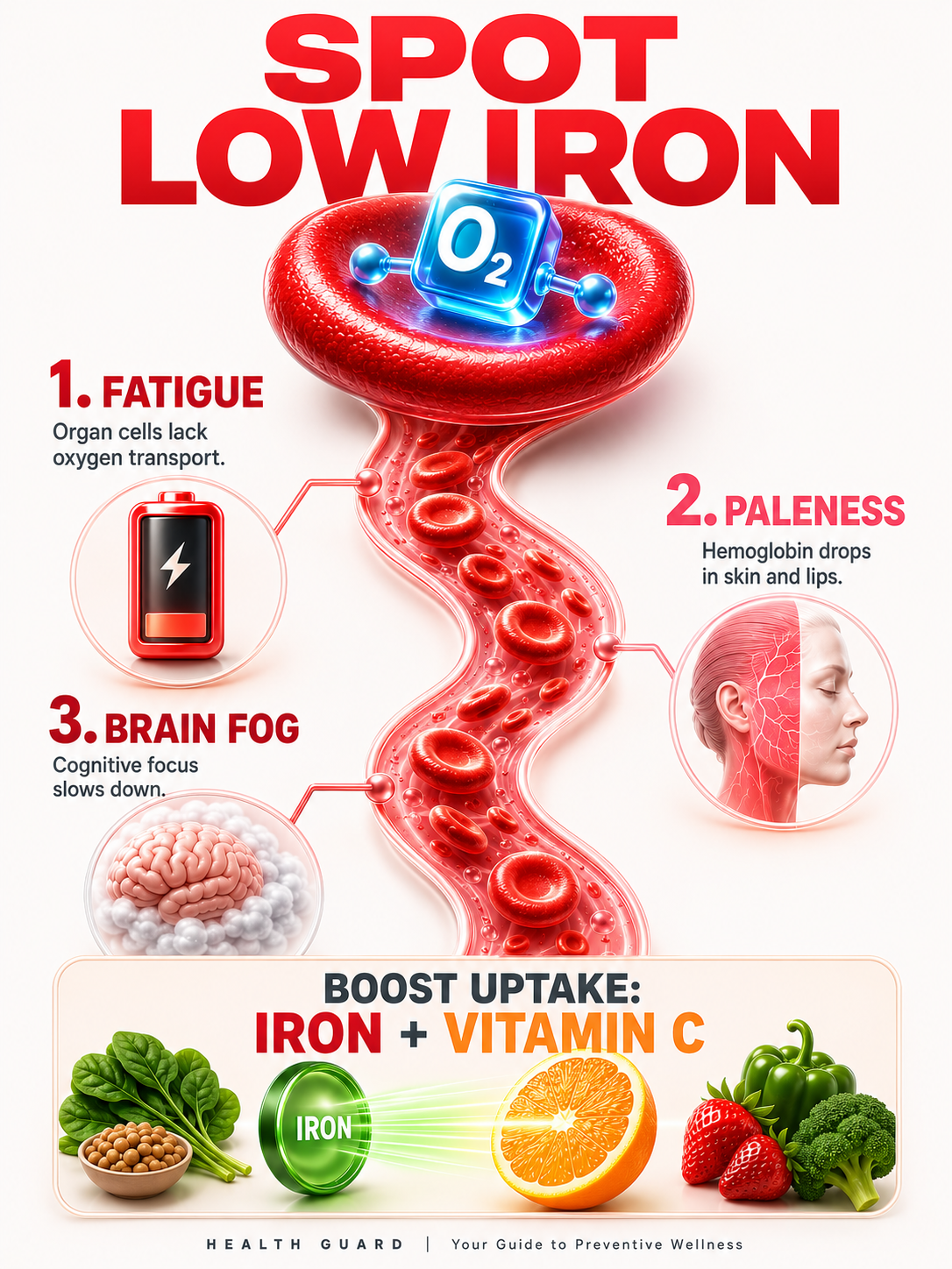 Spotting Low Iron Deficiency Symptoms: Your Natural Energy Recharge Guide - visual detail 1
