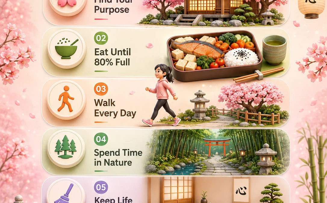 Discover the Japanese Way of Living: 15 Timeless Habits for a Healthier, Happier, and More Balanced Life - visual detail 1
