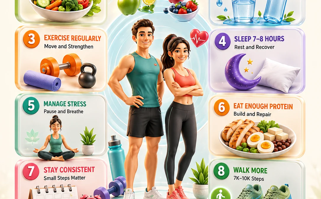 Unlock Your Best Self: 10 Simple Rules for a Healthy & Fit Life - visual detail 1