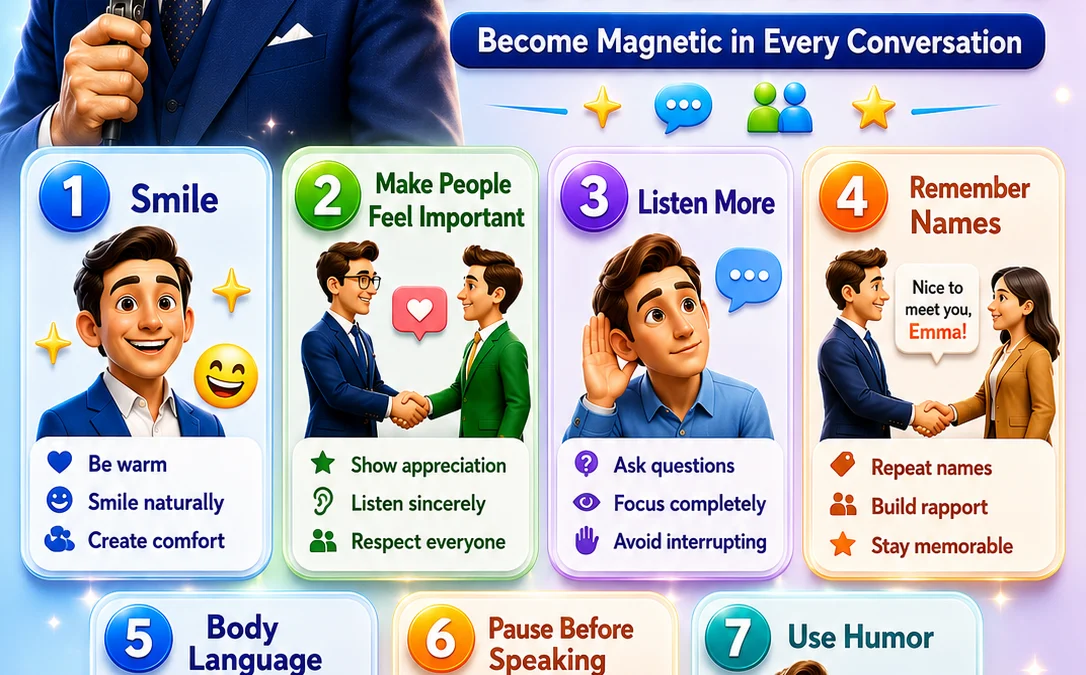 Unlock Your Charm: Dale Carnegie's 7 Secrets to Being Instantly Liked and Respected - visual detail 1