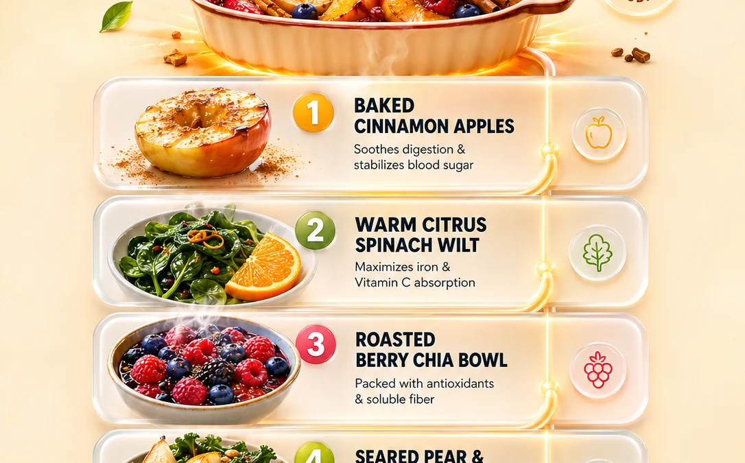 5 Delicious Warm Fruit & Veggie Recipes: Safe, Cozy, and Nutritious! 🍎🥦 - visual detail 1