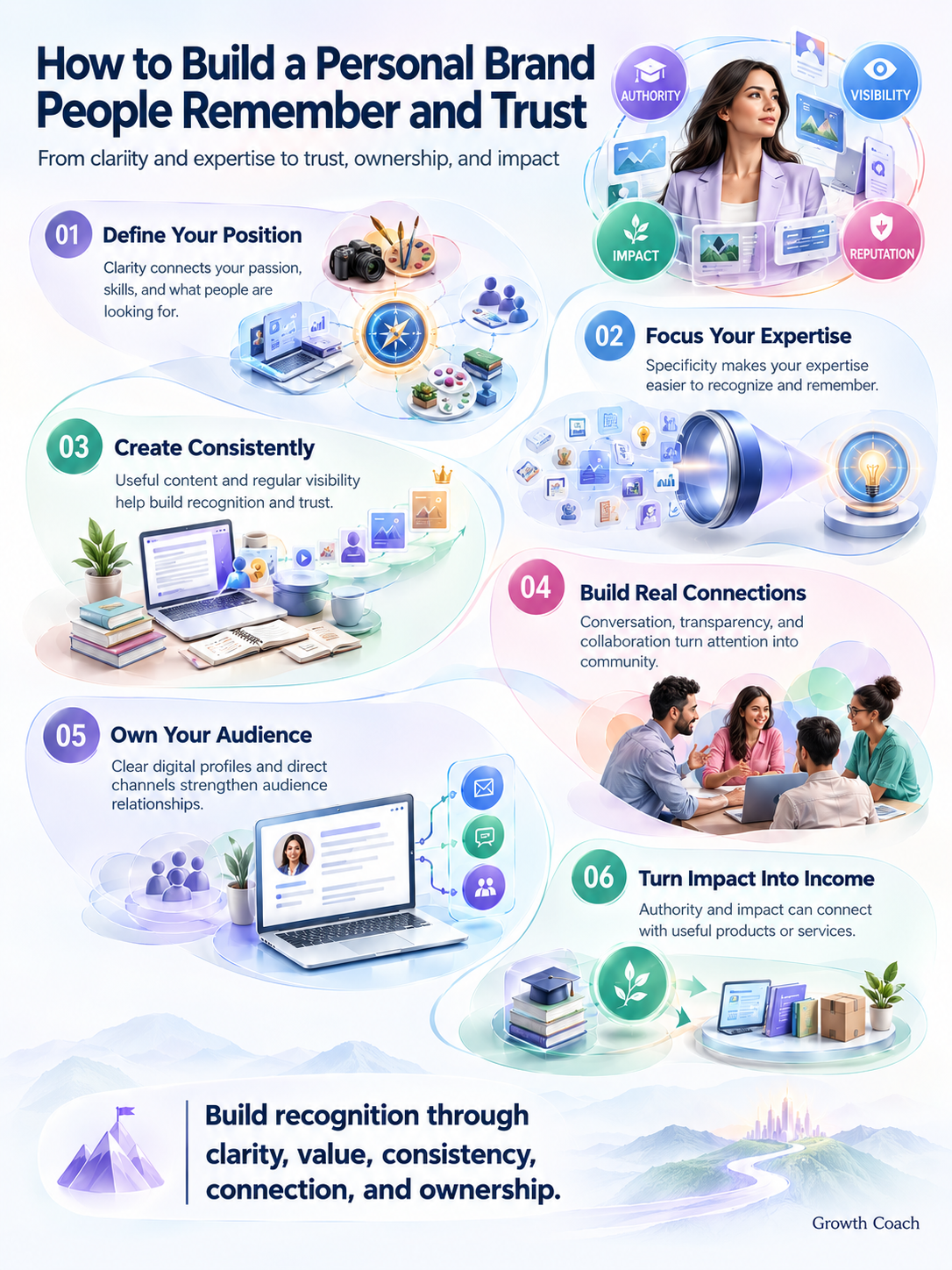 How to Build a Personal Brand: 6 Strategies for Authority, Trust & Growth | Growth Coach Master Your Personal Brand: 10 Essential Strategies for Trust and Recognition - visual detail 1