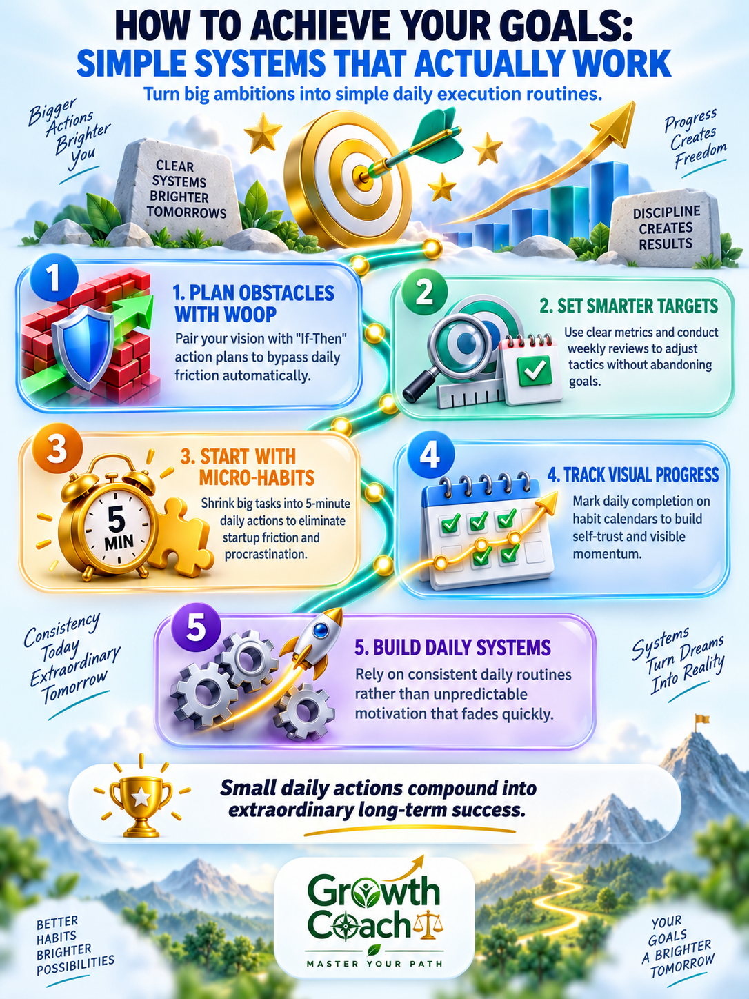 5 Simple Systems to Achieve Your Goals 🎯 Unlock Your Potential: Simple Systems to Achieve Your Biggest Goals 🚀 - visual detail 1