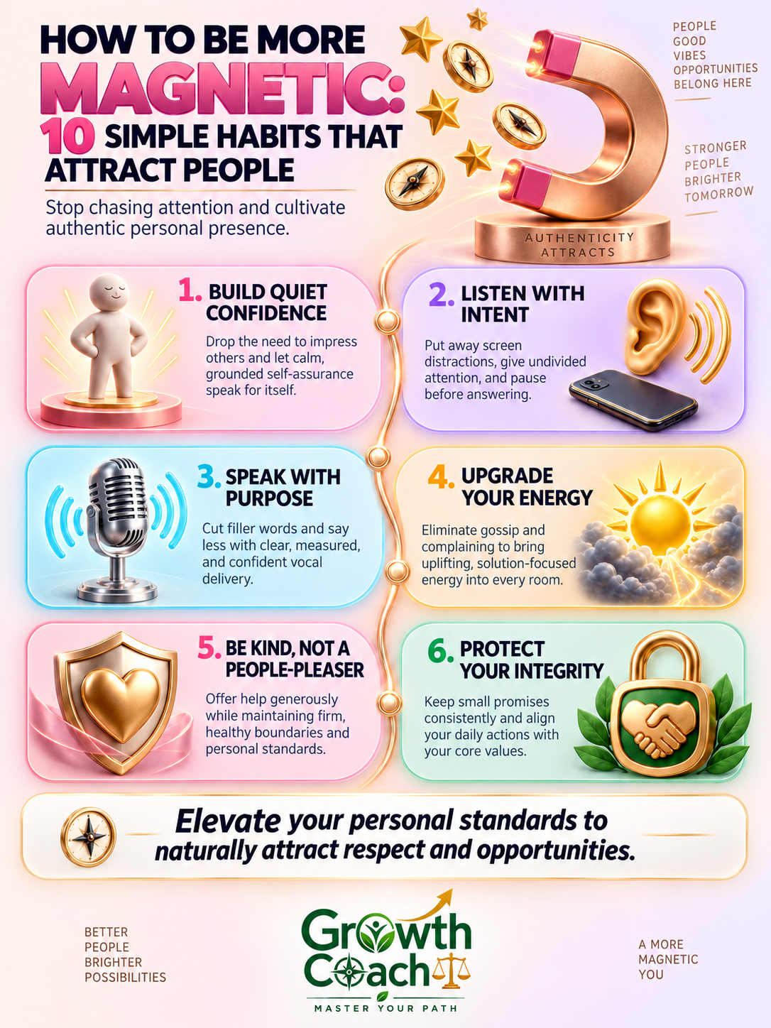 How to Be More Magnetic: Build Confidence and Authentic Presence Unlock Your Charisma: 10 Essential Habits to Become More Magnetic and Naturally Attract People - visual detail 1