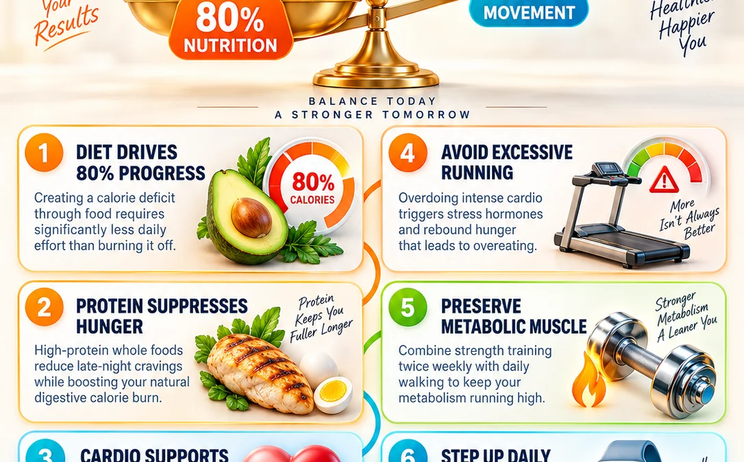 Diet vs. Cardio for Fat Loss: Mastering the 80/20 Rule for Sustainable Weight Loss - visual detail 1